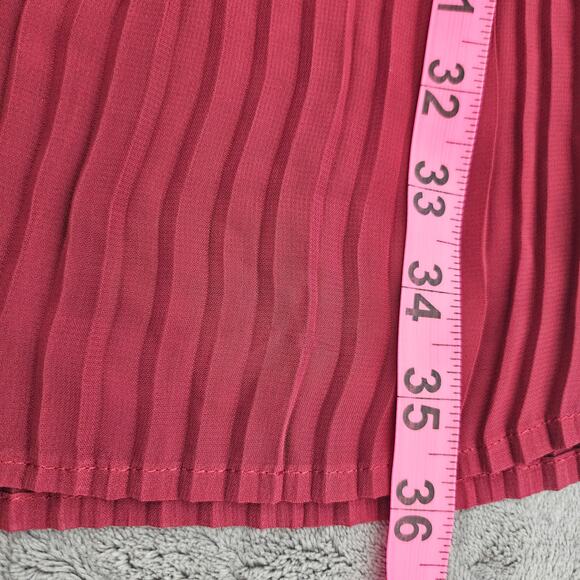 De Collection Pleated Skirt Wine Red sz XL - Picture 6 of 6